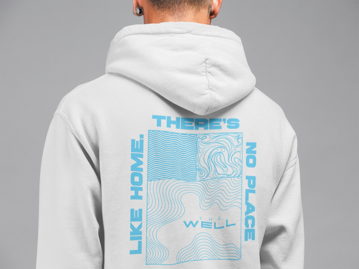 The 'Immersed' Hoodie Light Blue Print